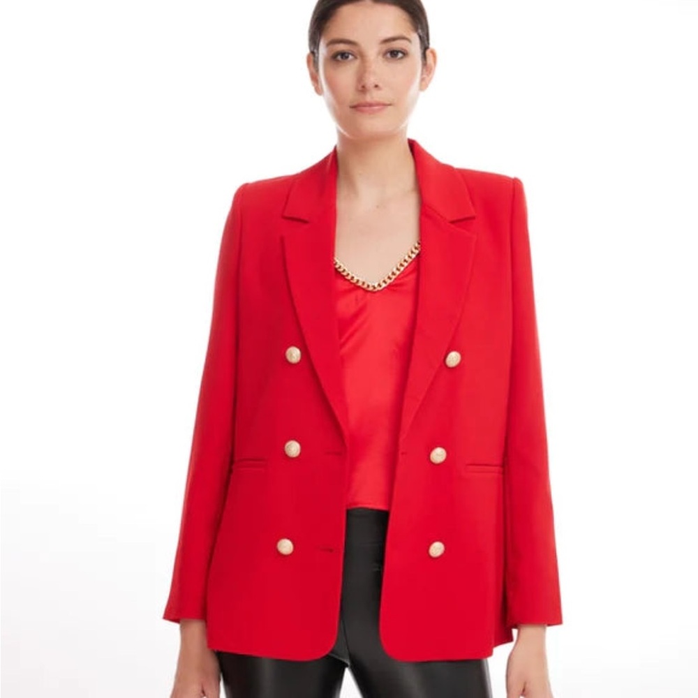 Generation Love | Leighton Red Crepe Blazer **Like New - only worn twice**